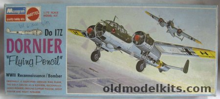 Monogram 1/72 Do-17 Flying Pencil - Blue Box Issue, 6842 plastic model kit